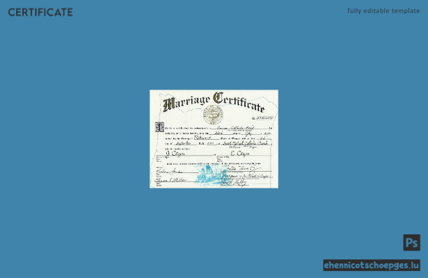 Vorschau eines Beispiels für eine Heiratsurkunde aus Oregon, USA